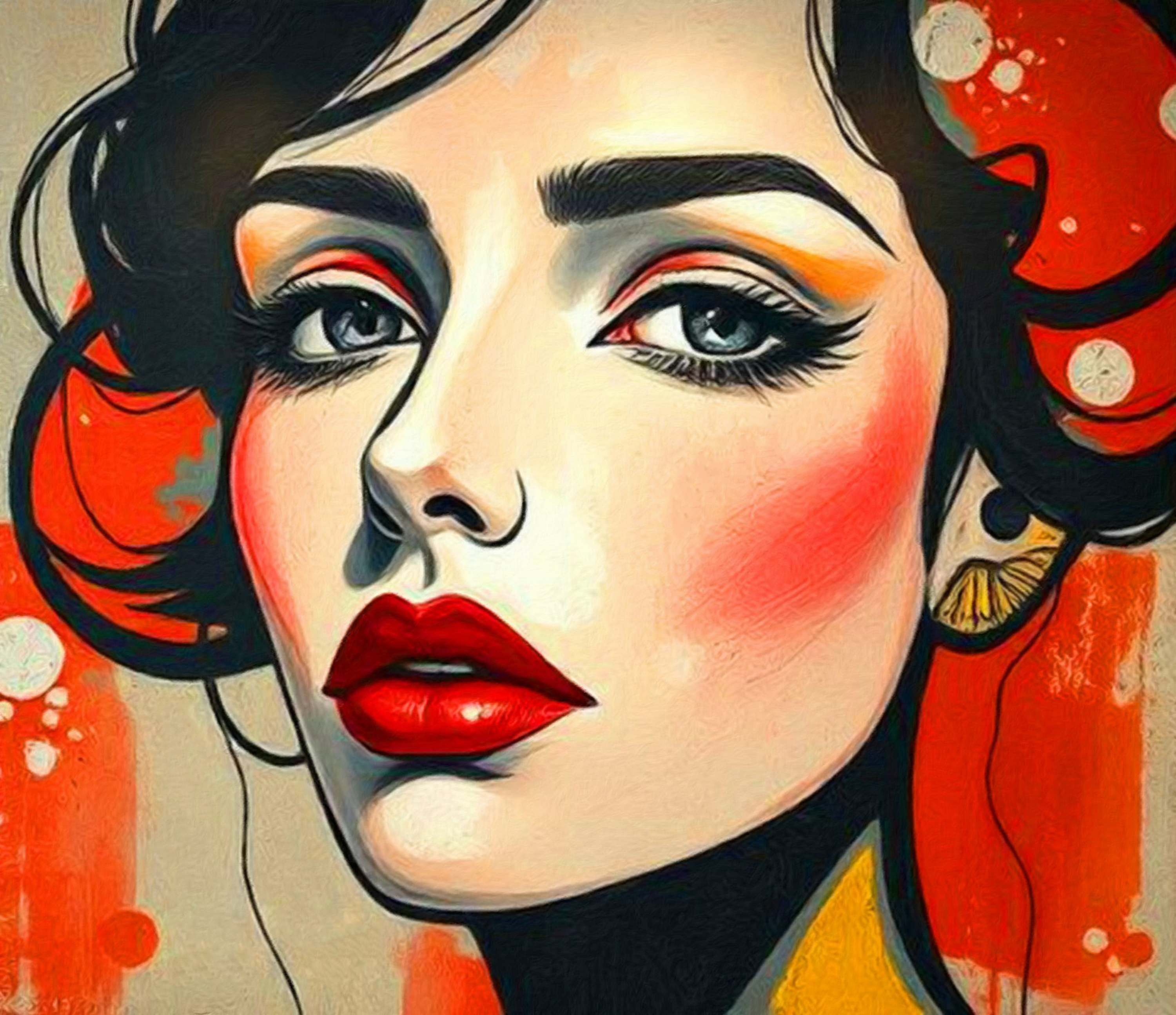 buntes gesicht gemat pop art street art -peggy liebenow_